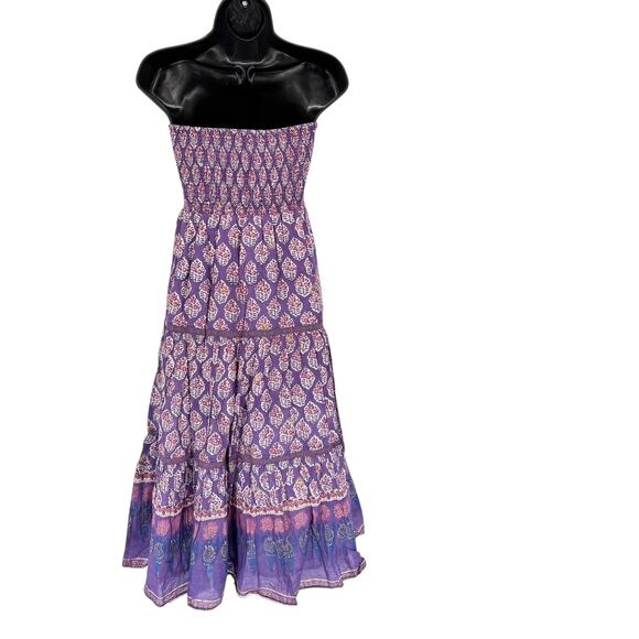 NEW Bell by Alicia Bell Mandy Maxi Skirt M Tiered Ruffle Lace Smocked Tuckernuck - Picture 8 of 11